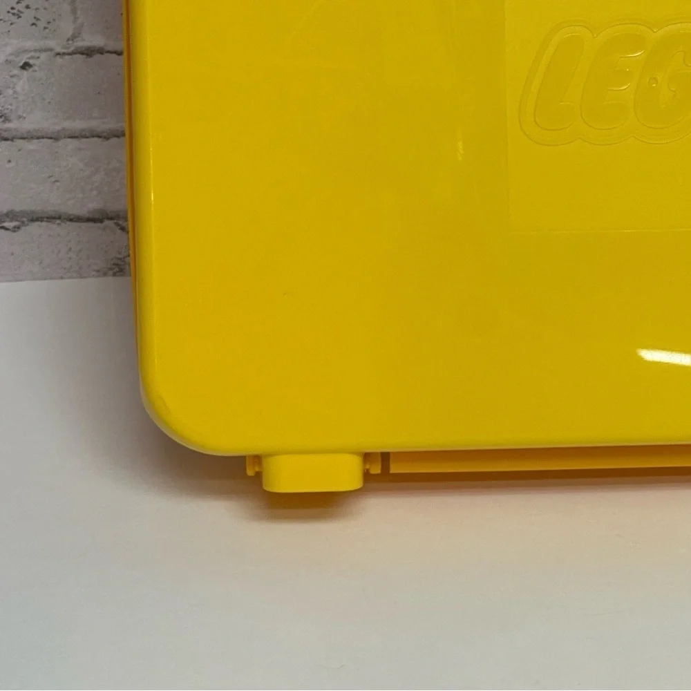 LEGO Storage Case Yellow Hard Plastic Latching Empty Storage Box Divider